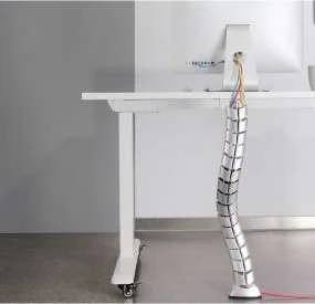 Organizatorius InLine® Kabelio kanalas lankstus, vertikalus stalams, 2 kameros, 0,80m, sidabrinis