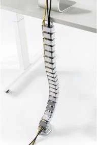 Organizatorius InLine® Lankstus kabelio kanalas reguliuojamo aukščio stalams, 4 skyriai, maks. 68x36 mm. 1.28m, pilkas