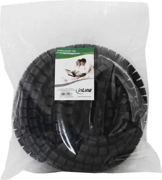 Inline Spiral Wrap kabelio apvyniojimas, 10 m ilgio, 20 mm skersmens, juodas