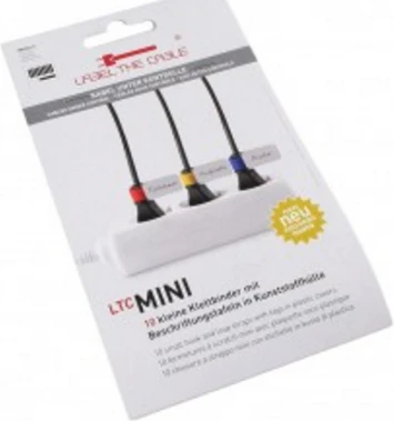 LABEL THE CABLE Mini Velcro Ties 10-piece Set - juodos spalvos