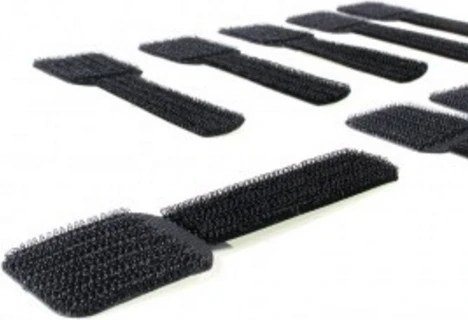 LABEL THE CABLE Wall Velcro Cable Holder 10-piece Set - juodos spalvos