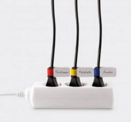 LABEL THE CABLE Mini Velcro Ties 10-piece Set - juodos spalvos