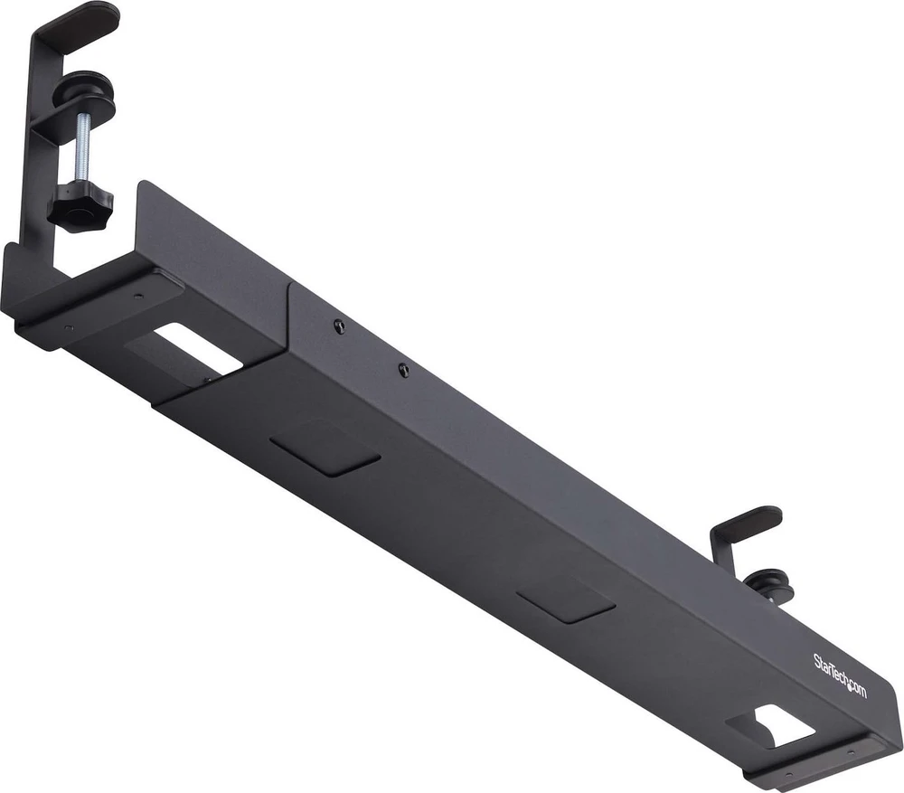 Organizatorius StarTech StarTech CALB-DESK-CABLE-TRAY kabelių organizatorius Stalo kabelių lovelis Juodas 1 vnt.