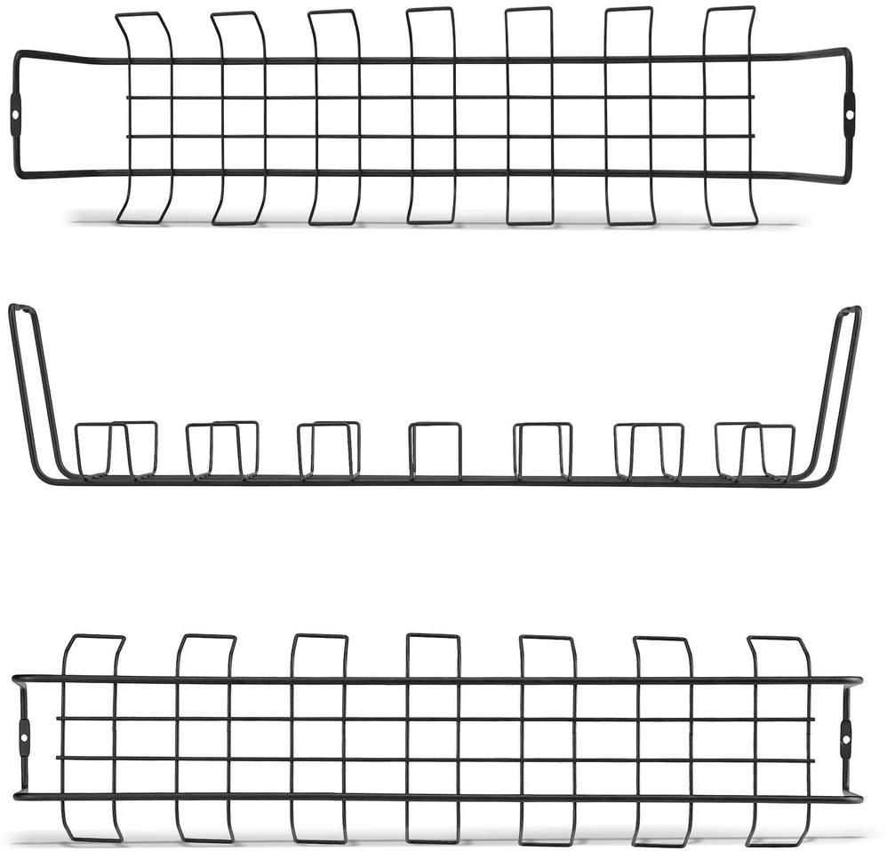 Organizer StarTech Cable Tray Under Desk – 61.5 cm – Metal Channel Basket – Juodas