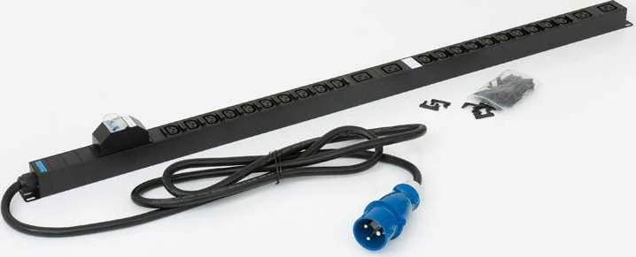 TRITON 19" dengiamoji plokštė 1U perforuota su ovaliu 36 x 6 mm, juoda