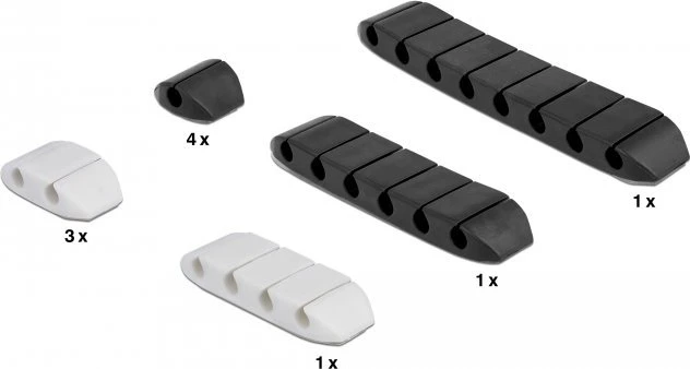Organizer Delock DELOCK Kabelhalter trapezförmig selbstklebend Kombi Set 10