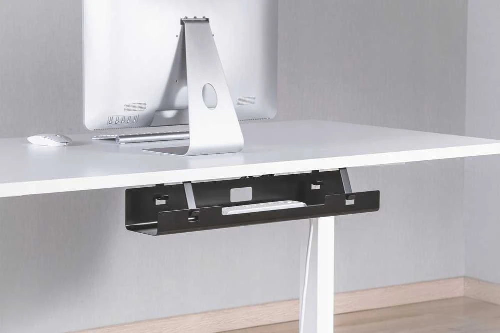 Digitus Plieno kabelio/elektros juostos valdymo kanalas po stalu, su laikikliais, tvirtinimas varžtais, 60cm, juoda