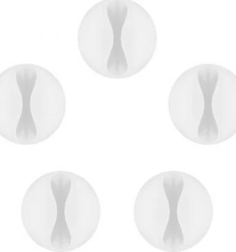 Goobay Desk Wire Management – 5 pakuotės, balta