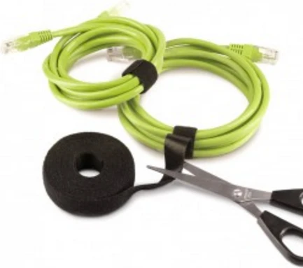 LABEL THE CABLE Dual Velcro Roll 3m - juodos spalvos
