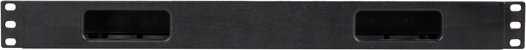 Lanberg Cable Organizer 19" 1U plastikinis dėklas su A tipo dangteliu, juodas