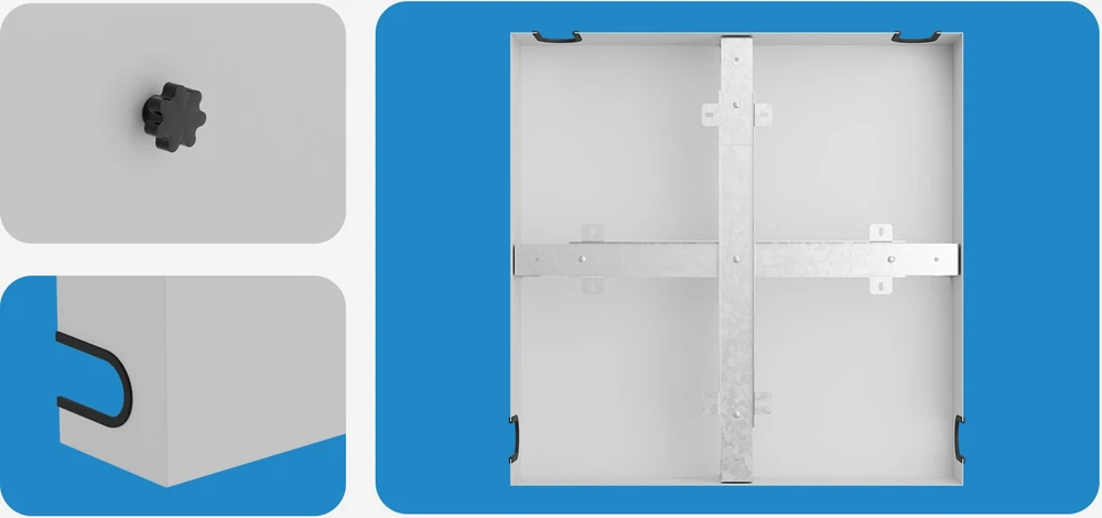 Lanberg Cable Reserve Frame 500X500, Pilkas