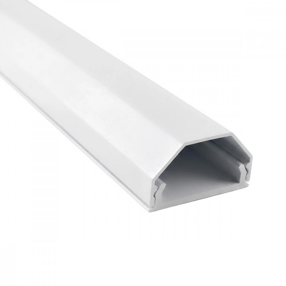 Aliumininė maskuojamoji juosta Maclean kabliams, 33x18x750mm, balta, MCTV-897 W