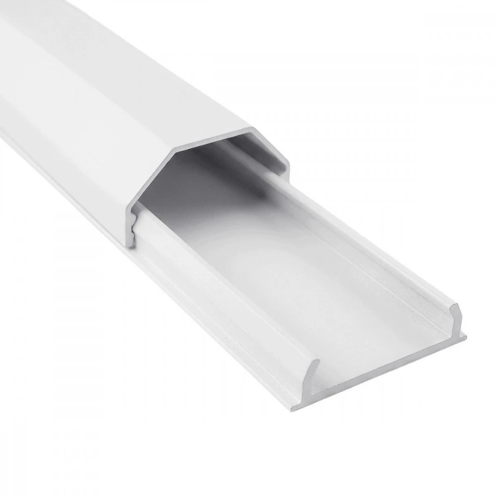 Aliumininė maskuojamoji juosta Maclean kabliams, 33x18x750mm, balta, MCTV-897 W