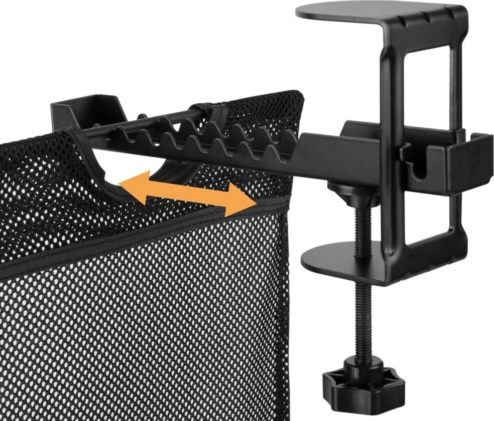 MOZOS UCM-1 ORGANIZER KABLI POD BLAT BIURKA JUODA