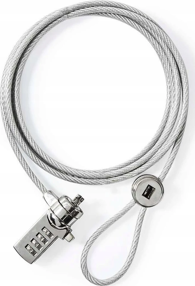 Nedis Notebook Lock | Užrakto tipas: skaitmuo | 1,80 m | Cinko lydinys