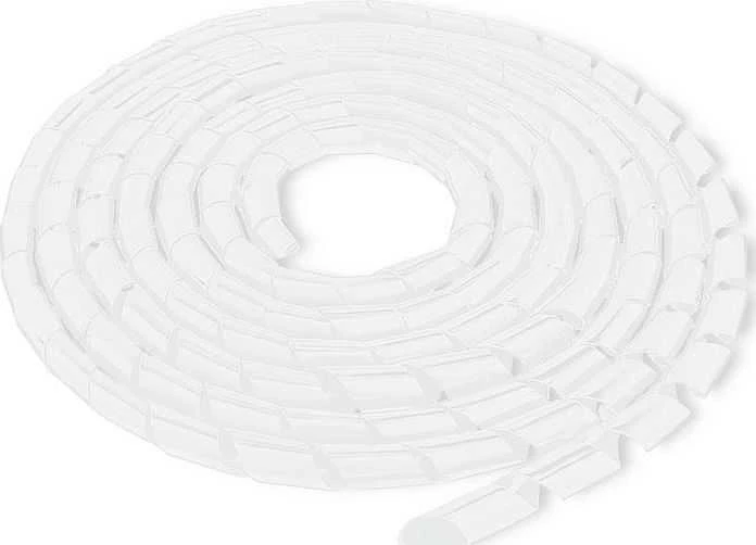 Qoltec organizer do kabli 6mm 10.0m balta