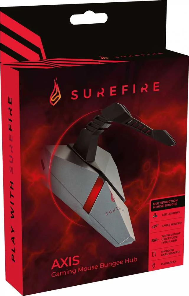 SRR SureFire Axis Bungee HUB USB Pelė Cable Holder