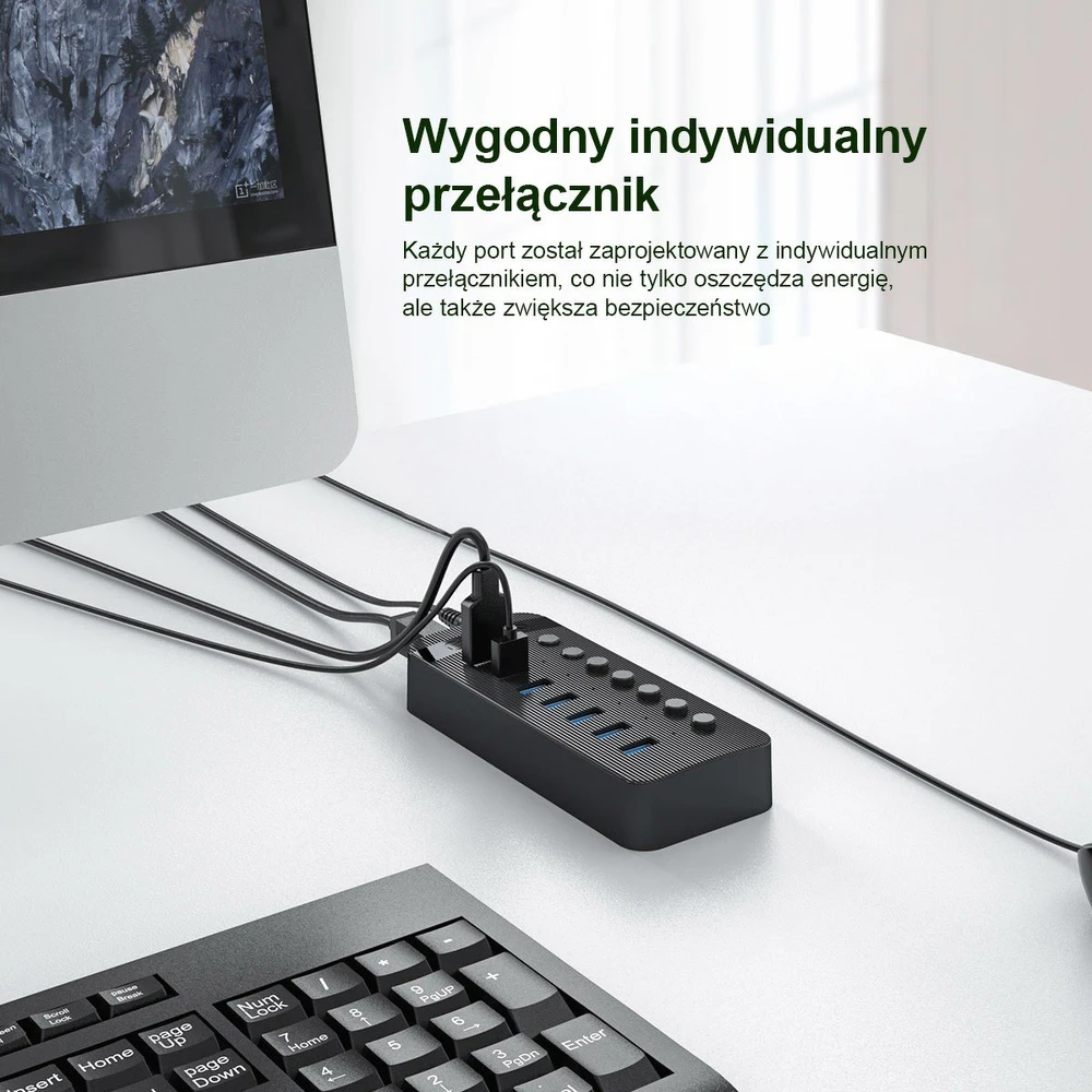 Orico 16x USB-A 3.2 Gen1 USB šakotuvas (CT2U3-16AB-EU-BK-BP)