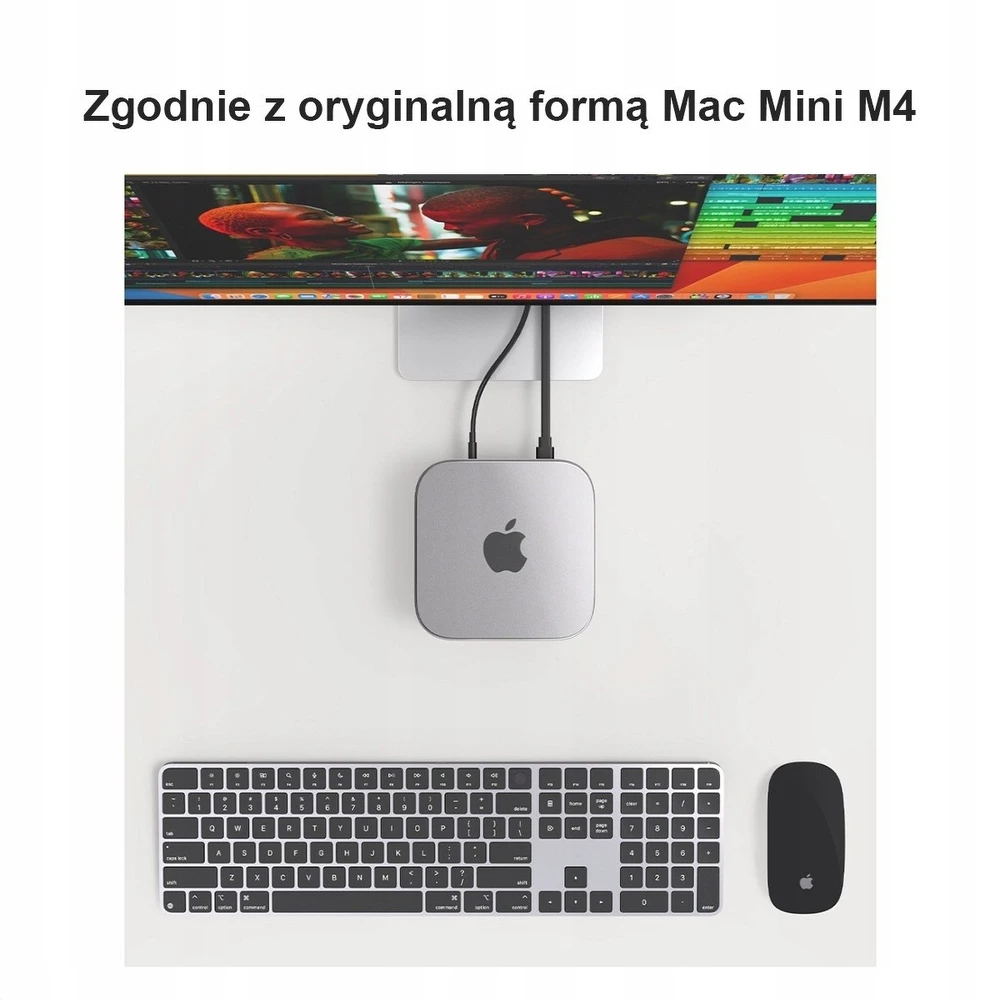 Orico Dėklas na MacMini M4, skaidrus TPU, juoda
