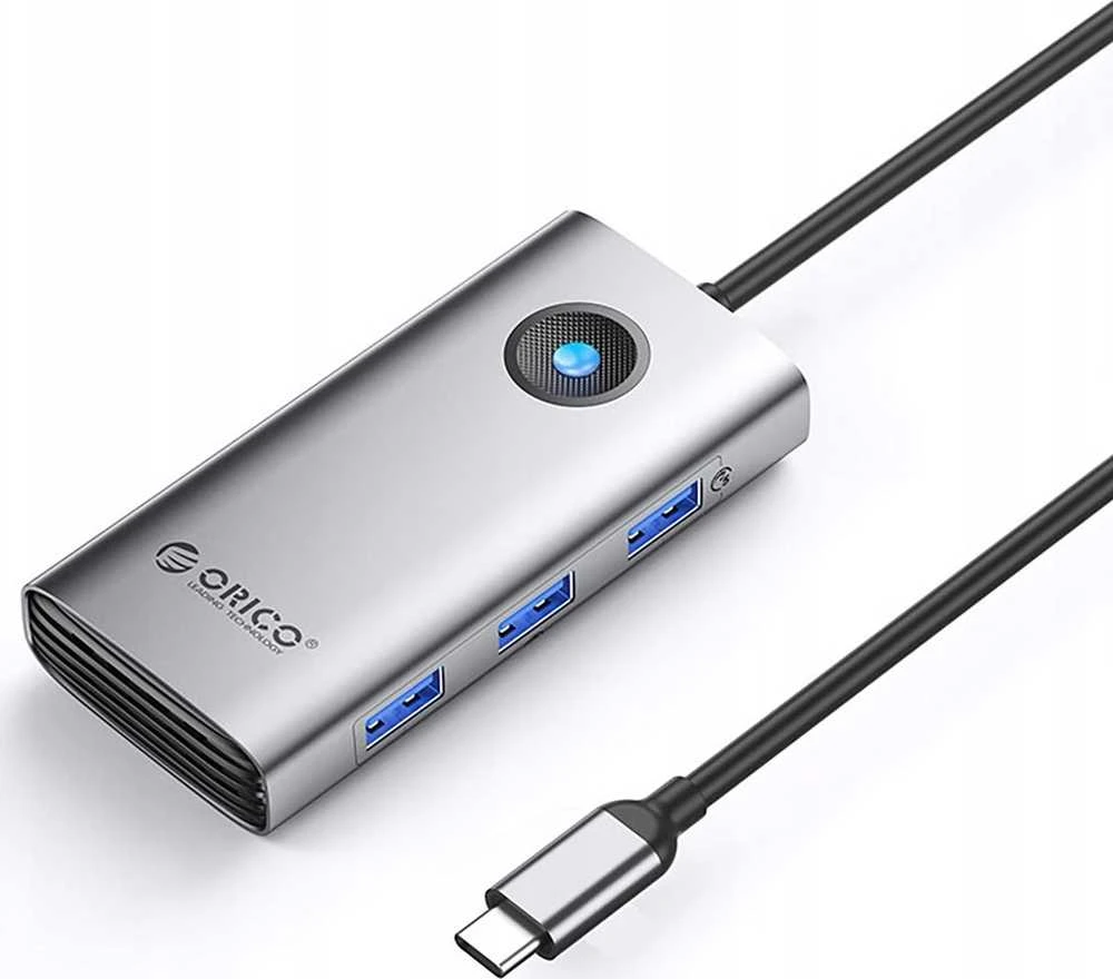 „Orico PW11-6P“ USB-C šakotuvo prijungimo stotelė, 3x USB-A 3.0 + 1x USB-C 2.0 + 1x HDMI – pilkos spalvos