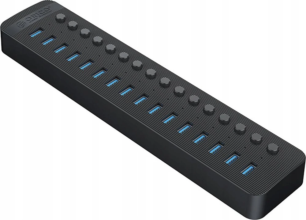 Orico CT2U3-16AB 16x USB-A 3.0 Hub with Switches – juodos spalvos