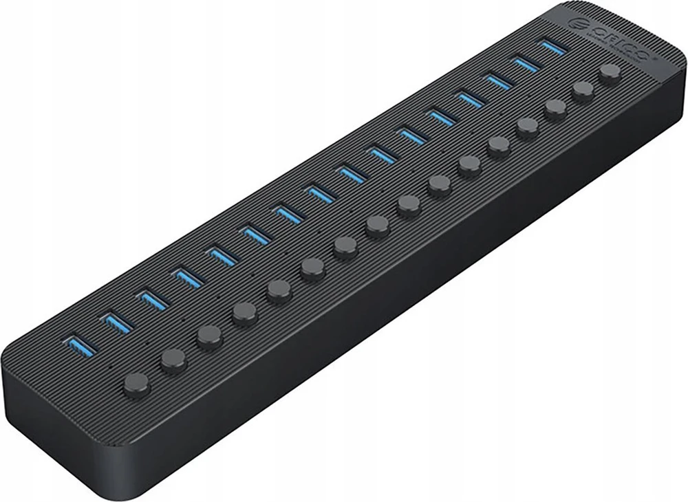 Orico CT2U3-16AB 16x USB-A 3.0 Hub with Switches – juodos spalvos
