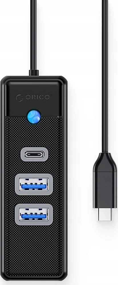 Orico PWC2U-C3 USB-C Hub / 2x USB-A 3.0 + 1x USB-C 3.0 – juodos spalvos