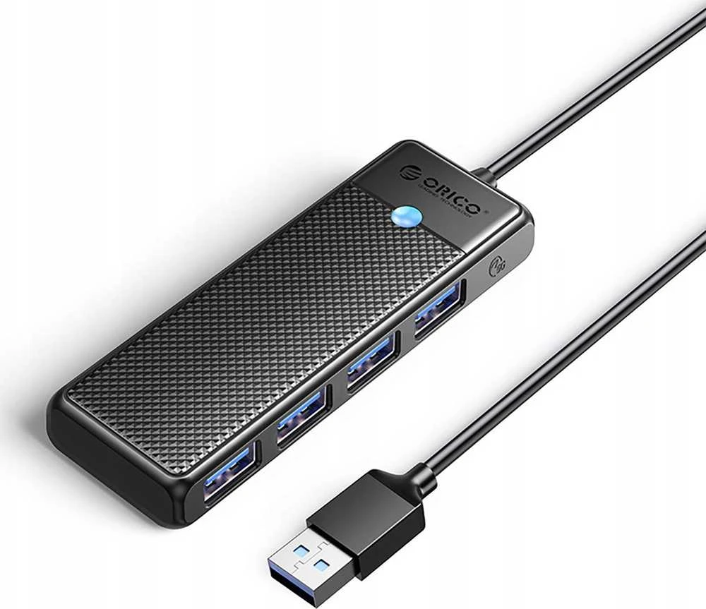 Orico PAPW4A-C3 USB-A šakotuvo prijungimo stotelė 4x USB-A 3.0 – juodos spalvos
