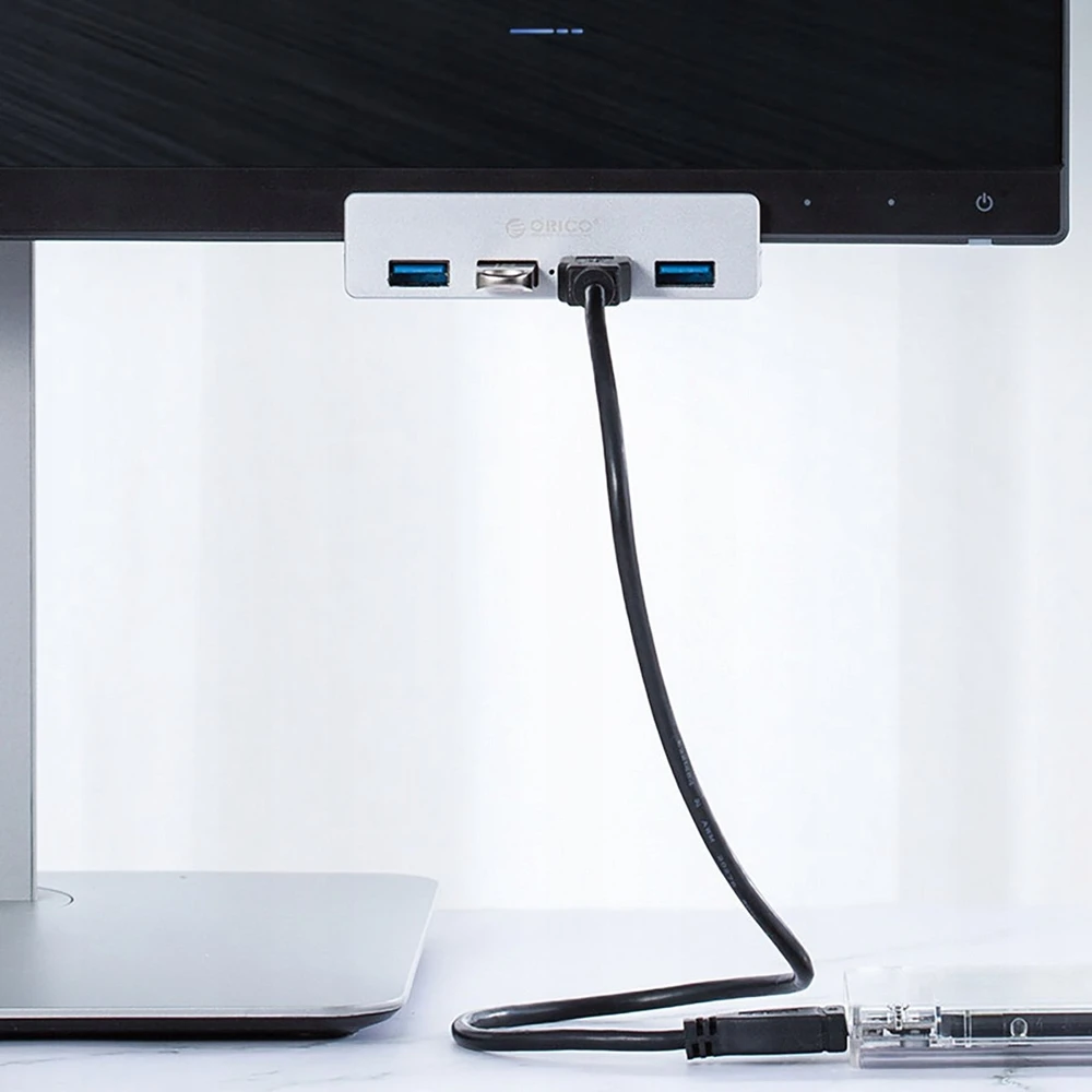 „Orico MH4PU“ šakotuvas, montuojamas ant spaustuko, 4x USB 3.0, „Sidabrinis“