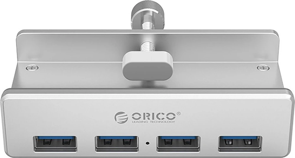 „Orico MH4PU“ šakotuvas, montuojamas ant spaustuko, 4x USB 3.0, „Sidabrinis“
