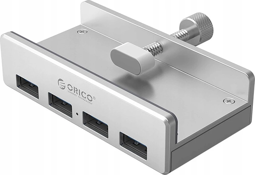 „Orico MH4PU“ šakotuvas, montuojamas ant spaustuko, 4x USB 3.0, „Sidabrinis“
