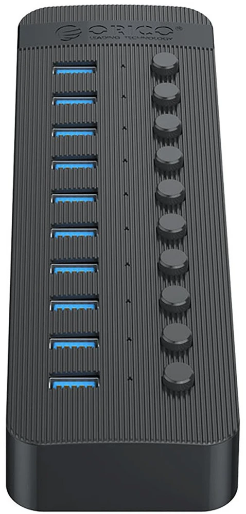 Orico CT2U3-10AB 10x USB-A 3.0 Hub with Switches – juodos spalvos