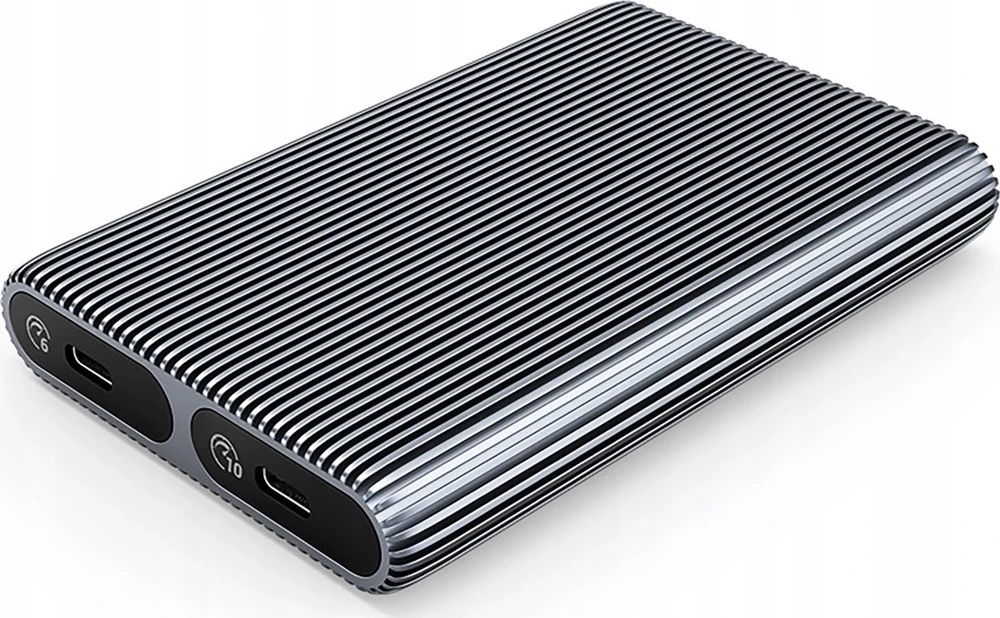 „Orico AM2C3-2SN“ dviem M.2 SATA+NVME diskams, USB-C 3.2, 6 Gb/s / 10 Gb/s, pilkas
