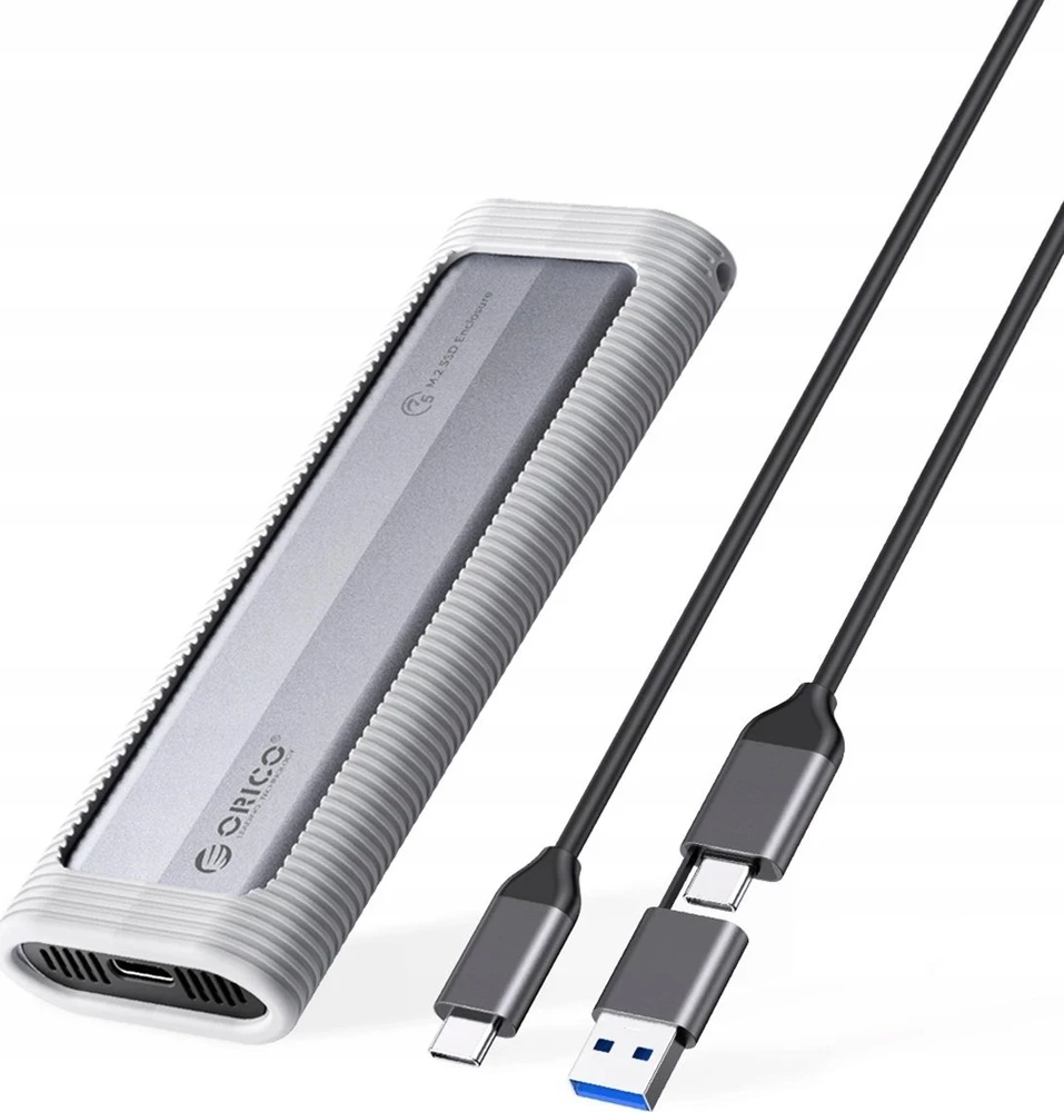 Disko dėžutė Orico AXM2F-V1 M.2 NGFF USB-C 5Gb/s – pilkos spalvos