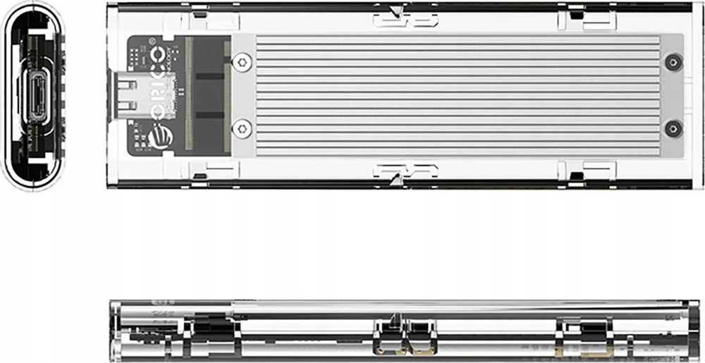 Orico TCM2-C3 M.2 NVME to USB-C 10Gb/s Disk Drive – pilkos spalvos