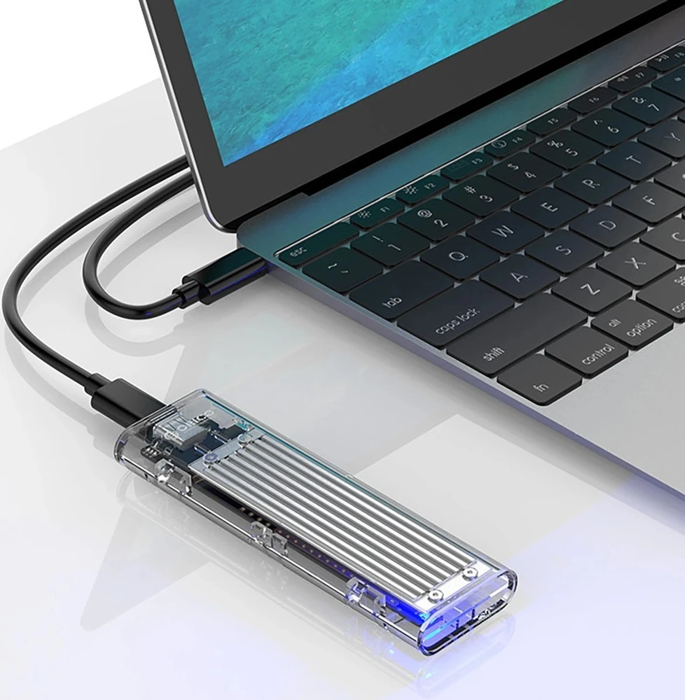 Orico TCM2-C3 M.2 NVME to USB-C 10Gb/s Disk Drive – pilkos spalvos