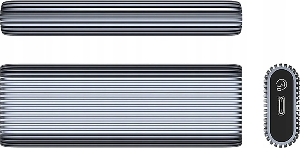 „Orico AM2C3-G2 M.2 NVME USB-C 3.2“ diskas – pilkas