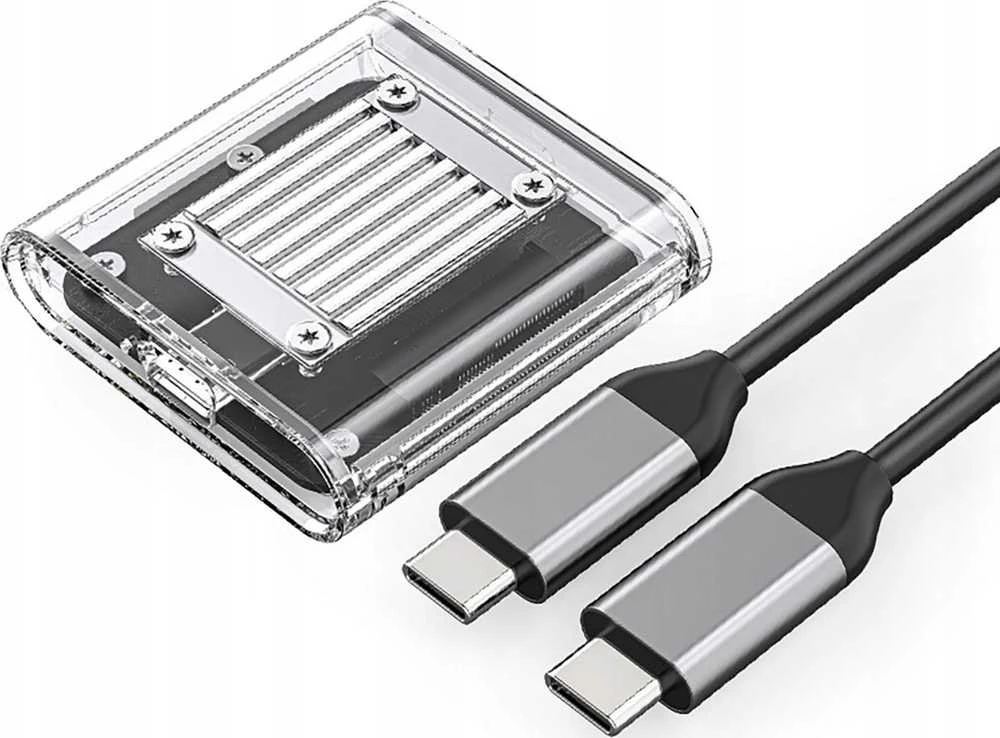 Disko dėžutė Orico TC20-M2 M.2 NVME USB-C 3.2 – skaidri