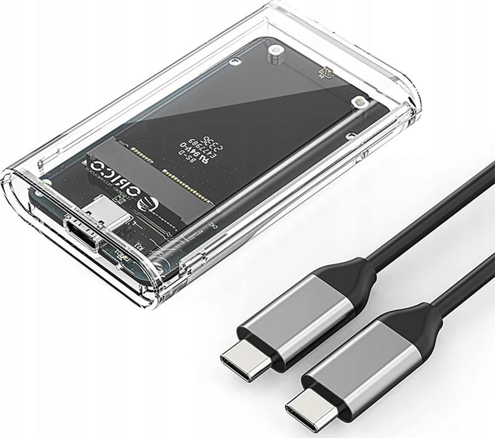 Orico TC10-MS MSATA USB-C 3.2 5Gb/s disko kasetė – permatoma