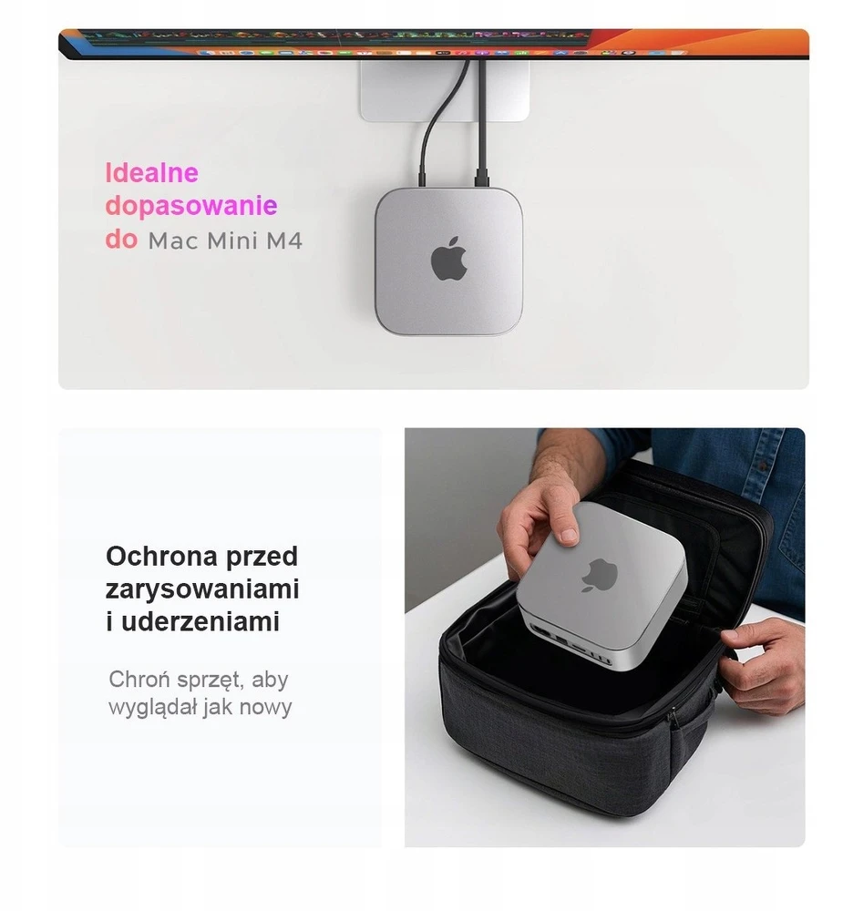 Orico „MacMini M4“ dėklas, silikoninis, juodas