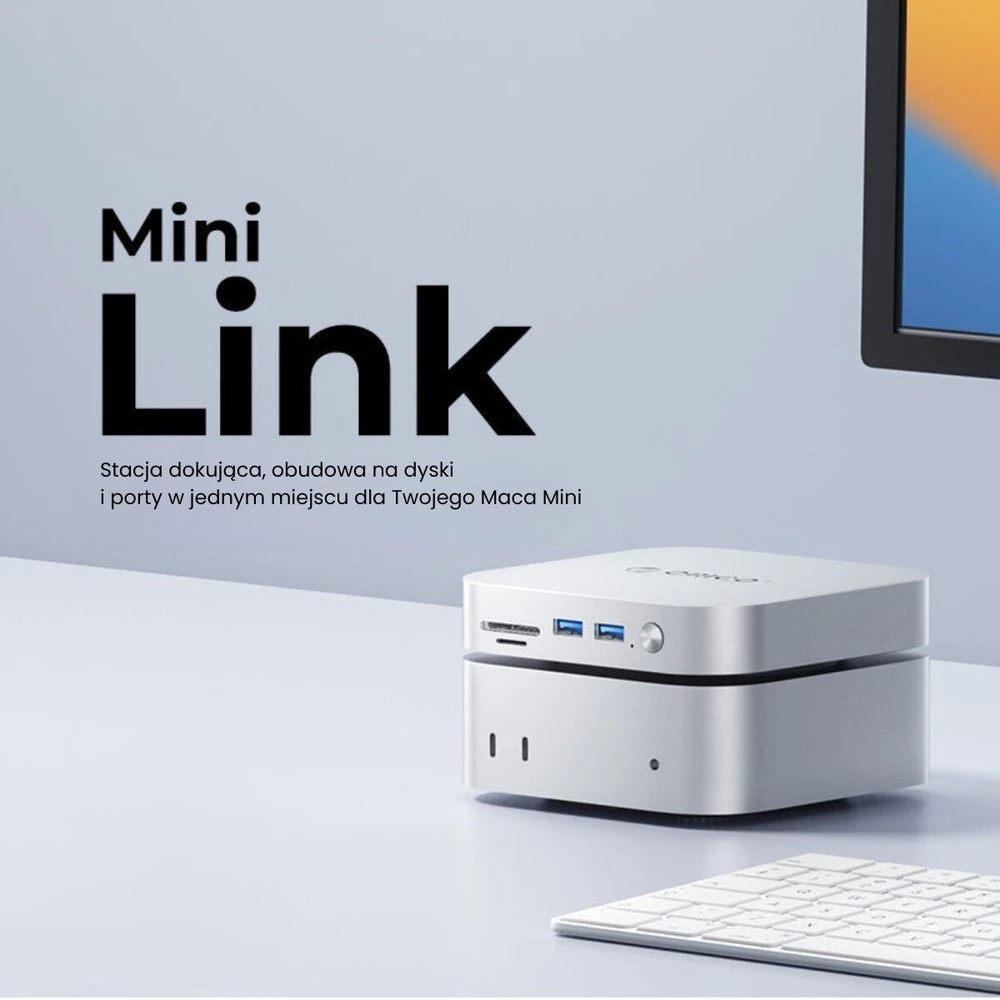 Orico do MacMini M4 USB-C 10 Gbps | slot na M.2 NVMe | metalo sp.