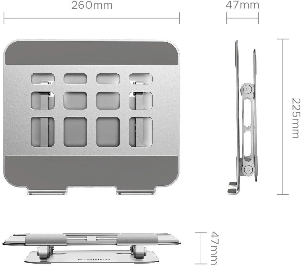 Orico Podstawka pod laptopa 17'', regulowana, aluminiowa