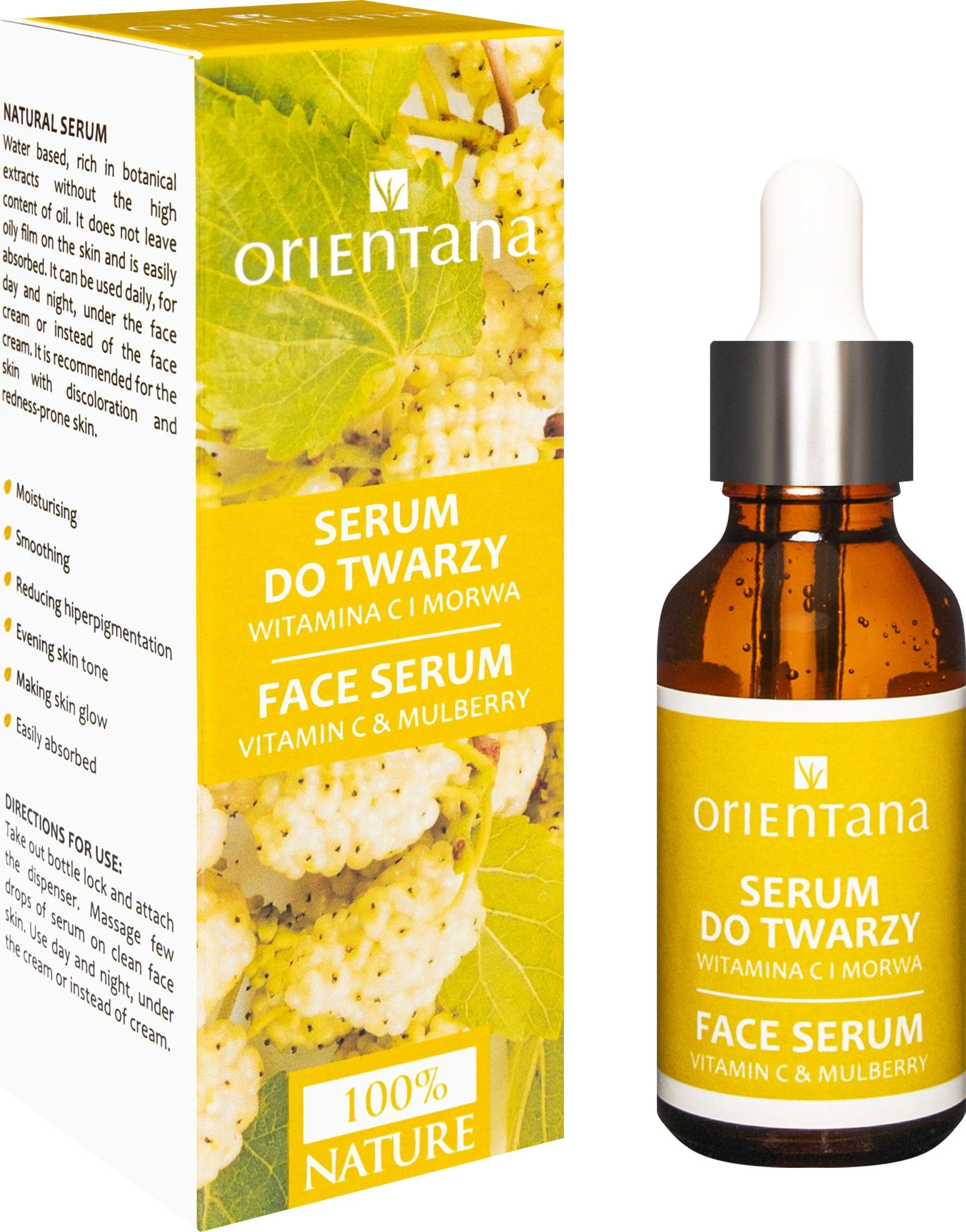 Veido serumas Vitamin C - Mulberry, Orientana, 30ml