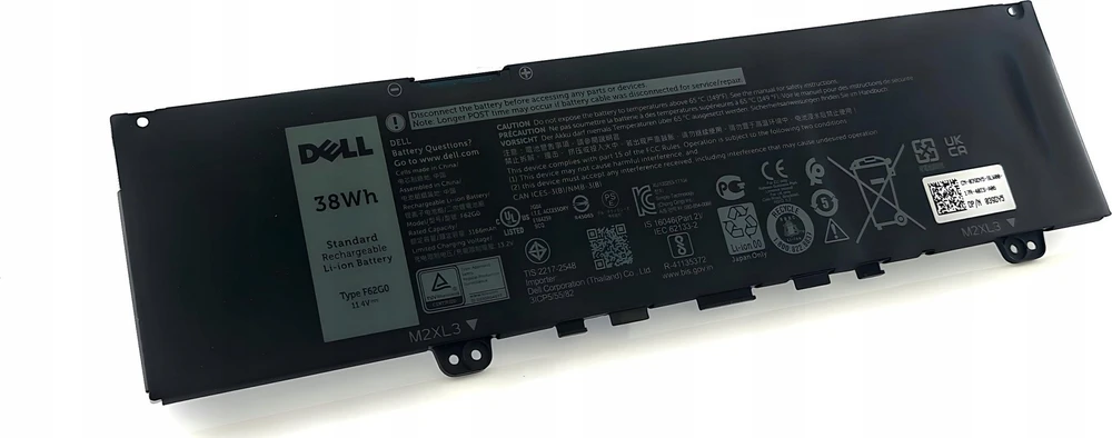 Dell „Origin Origin Storage F62G0“ pramoninis ličio jonų (ličio jonų) akumuliatorius 4000 mAh 15,2 V