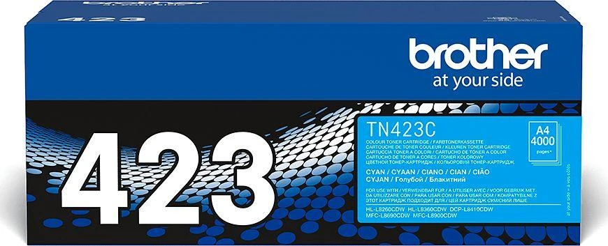 BROTHER TN-423C CYAN HIGH YIELD TONER, 4,000P