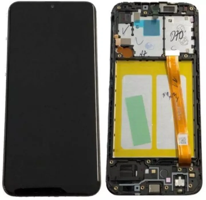 OG Originalus LCD ekranas, skirtas SAMSUNG A20E A202F OEM su rėmeliu