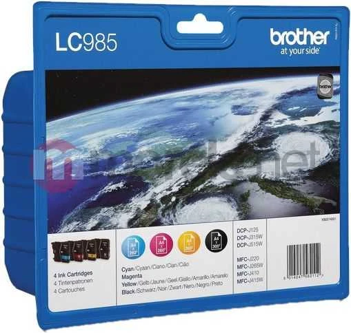 Originalus rašalas Brother LC-985VALBP (žydra, purpurinė, geltona, juoda)