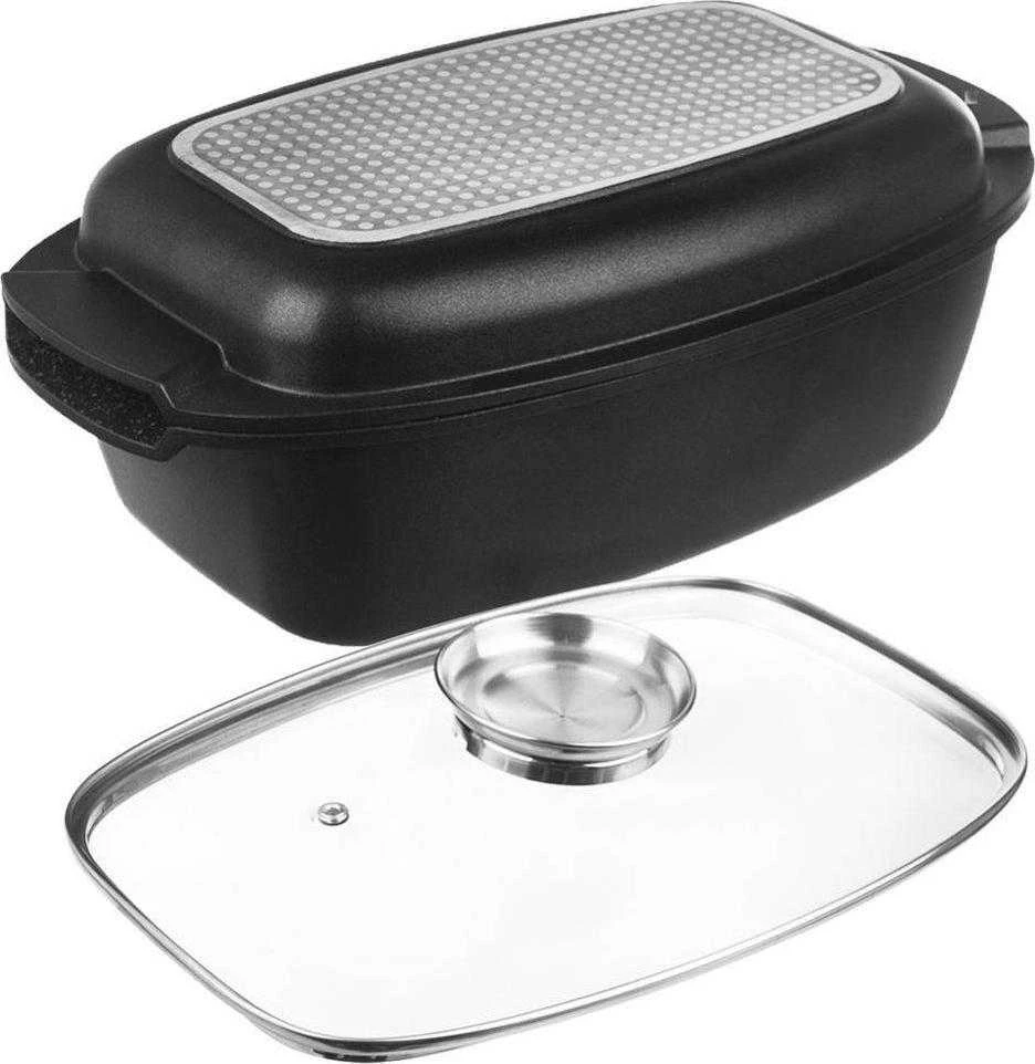 Orion Kepimo indas granitinė su dangčiu 3 viename GRANDE 5 l, 39x22 cm
