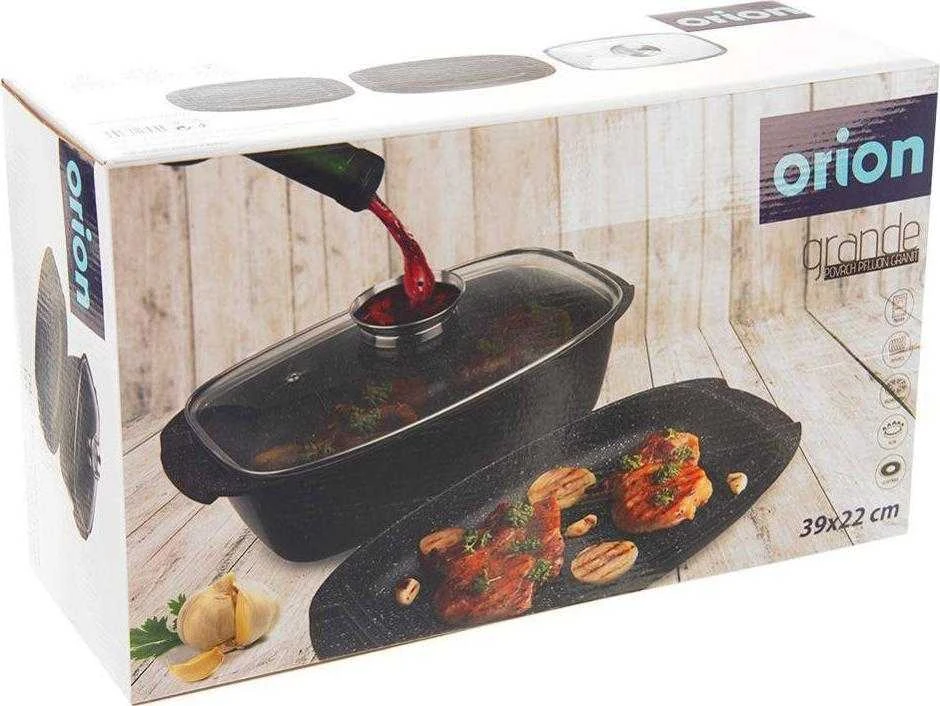 Orion Kepimo indas granitinė su dangčiu 3 viename GRANDE 5 l, 39x22 cm