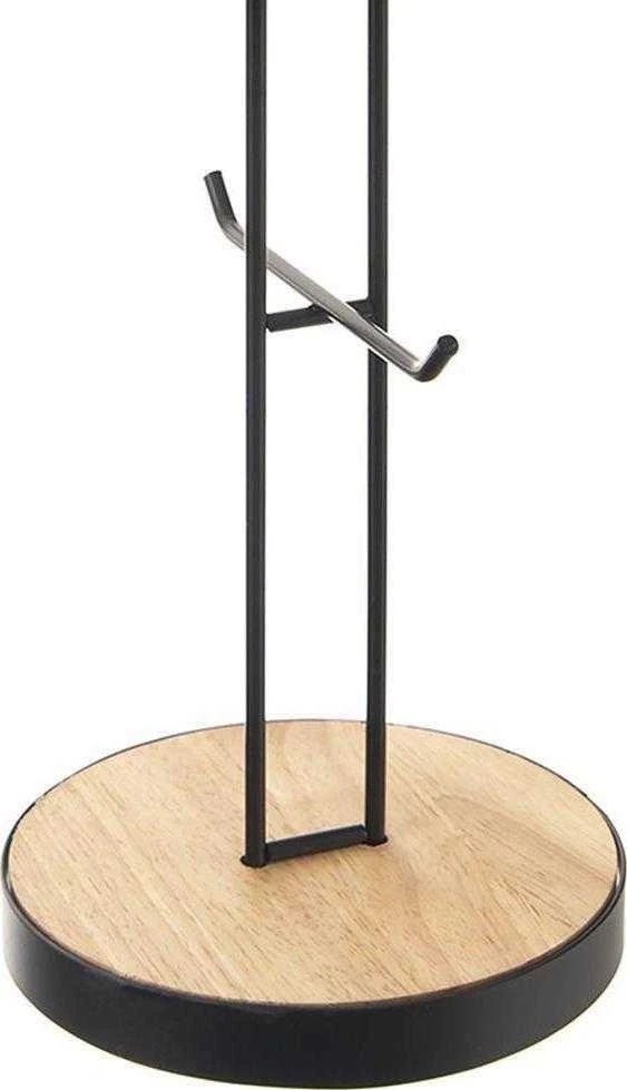 Orion Puodelių kabykla metalinė juoda 15,5x40 cm